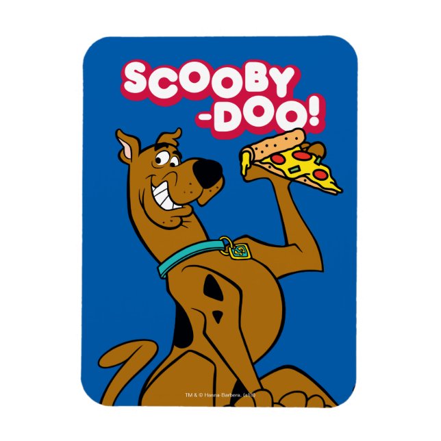 Magnet Flexible Scooby Doo Avec Pizza Slice (Vertical)