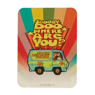 Magnet Flexible Scooby-Doo | "Où Es-Tu ?" Retro Cartoon Van