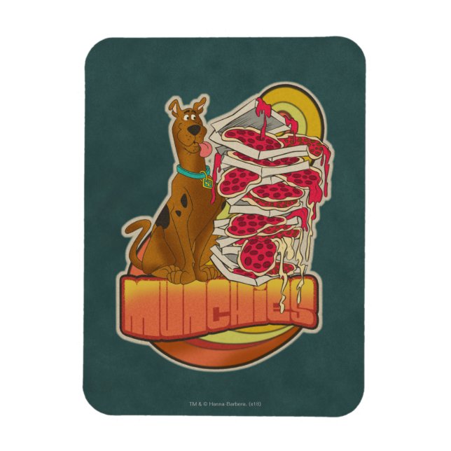 Magnet Flexible Scooby-Doo | Pile de Pizza "Munchies" Graphique (Vertical)