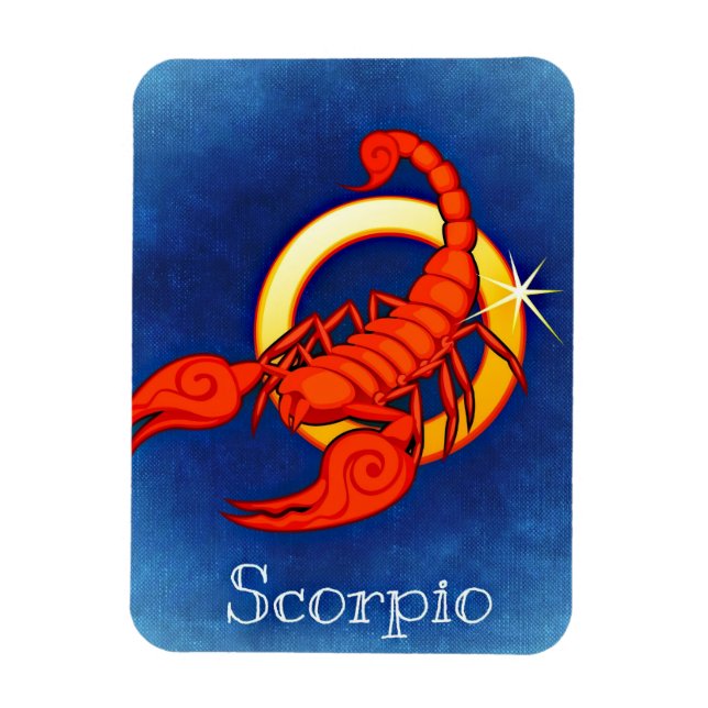 Magnet Flexible Scorpion en bleu (Vertical)