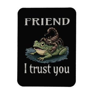 Magnet Flexible Scorpion et Grenouille - Ami, Je Te Fais Confiance