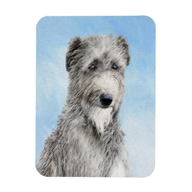 Magnet Flexible Scottish Deerhound Peinture - Cute Original Chien  (Vertical)