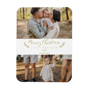 Magnet Flexible Script de photo personnalisé pour Noël sur le thèm