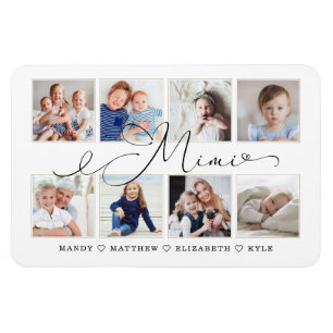 Magnet Flexible Script Mimi moderne Collage photo pour petits en