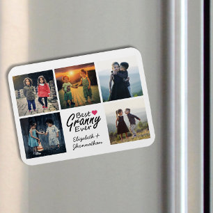 Magnet Flexible Script moderne Best Granny Ever Photo Collage Cade