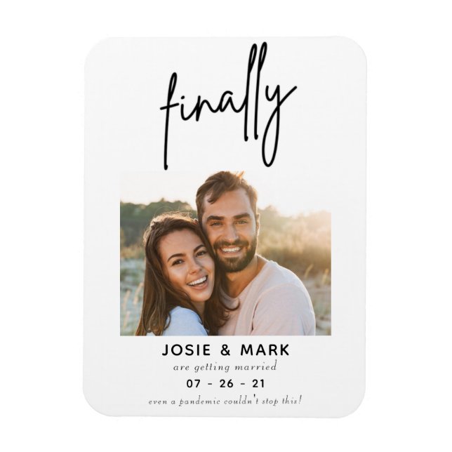 Magnet Flexible script moderne classe enfin photo enregistrer la d (Vertical)