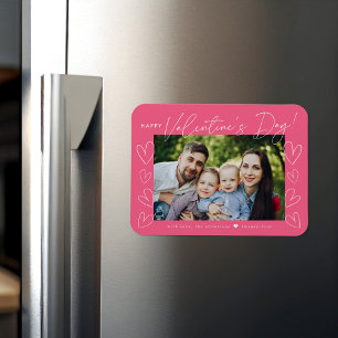 Magnet Flexible Script moderne Pink Saint Valentin photo
