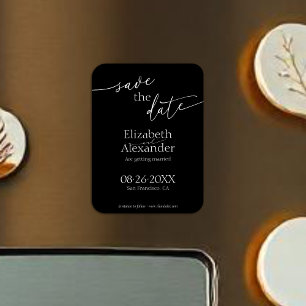 Magnet Flexible Script noir et blanc minimum fantaisie Enregistrer