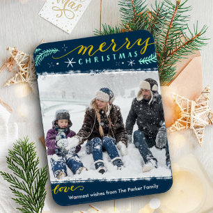 Magnet Flexible Script or vert moderne Simple Photo Holiday