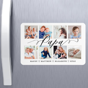 Magnet Flexible Script Papa moderne Collage photo pour petits en