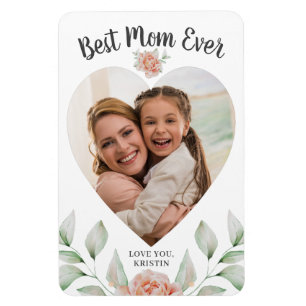 Magnet Flexible Script photo en forme de coeur Meilleur Maman jama
