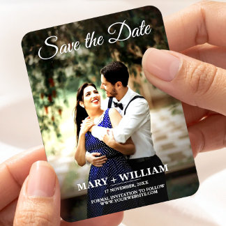 Magnet Flexible Script photo moderne simple enregistrer le mariage
