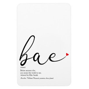 Magnet Flexible Script Red Love Coeur Bae Définition