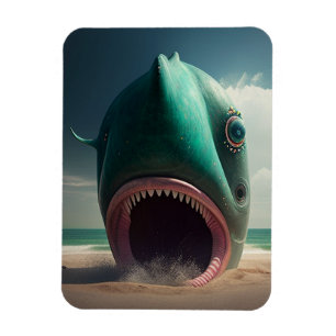 Magnet Flexible Sculpture de requin sur la plage