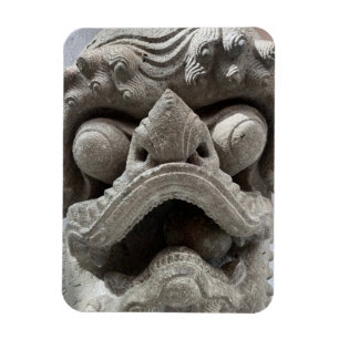 Magnet Flexible Sculpture de roche en granit de chien Foo Dragon c