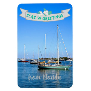 Magnet Flexible Seas n Salutations de Floride Bateaux à voile sur 