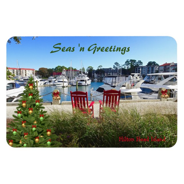 Magnet Flexible Seas 'n Salutations Hilton Head SC Harbour Town (Horizontal)