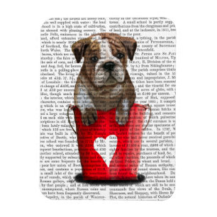 Magnet Flexible Seau de bouledogue de rouge d'amour