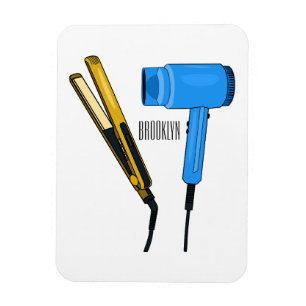 Magnet Flexible Sèche-cheveux & lisseuse-cheveux illustration