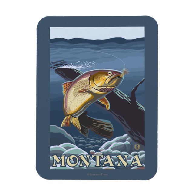 Magnet Flexible Section de la pêche à la truite - Montana (Vertical)