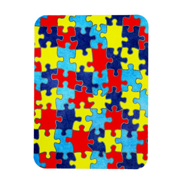 Magnet Flexible Sensibilisation sur l'autisme-Puzzle par Shirley T (Vertical)