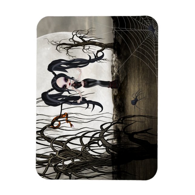 Magnet Flexible Sepia Goth Girl (Vertical)