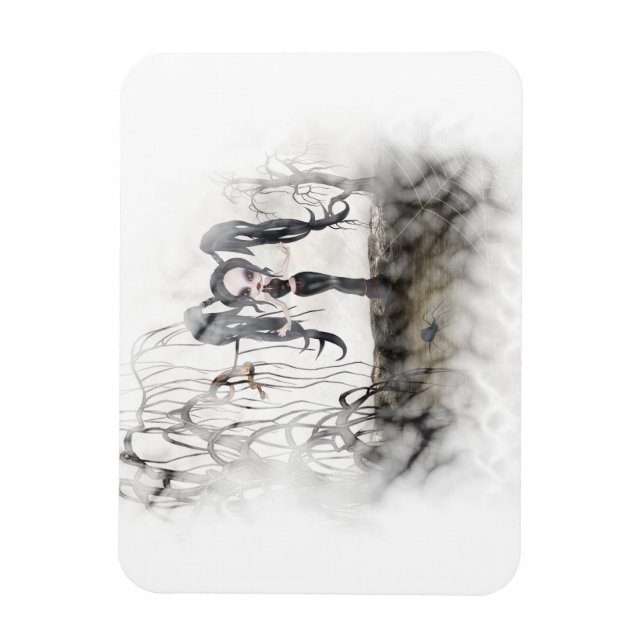 Magnet Flexible Sepia Goth Girl Vignette (Vertical)