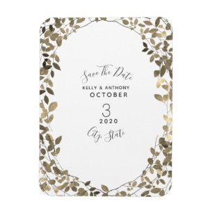 Magnet Flexible Sepia Mariage Botanique Enregistrer La Date
