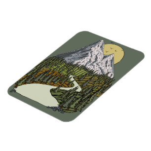 Magnet Flexible Serenité du lac de montagne : l'aventure du couche