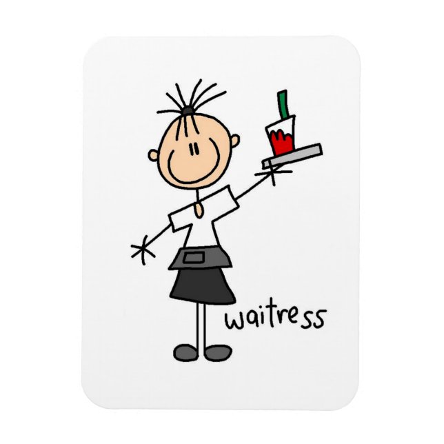 Magnet Flexible Serveuse personnage bâton (Vertical)