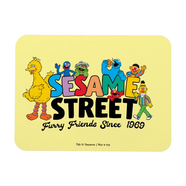 Magnet Flexible Sesame Street | Amis fourrures depuis 1969 (Horizontal)