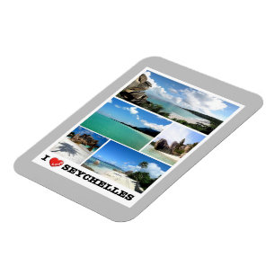Magnet Flexible Seychelles - I Love -