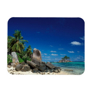 Magnet Flexible Seychelles, île de Mahé, plage d'Anse Royale.