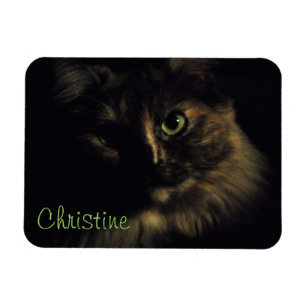 Magnet Flexible Shadow Cat Art Photographie Yeux verts Kitty
