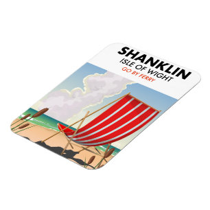 Magnet Flexible Shanklin Beach est l'île de l'affiche de voyage po