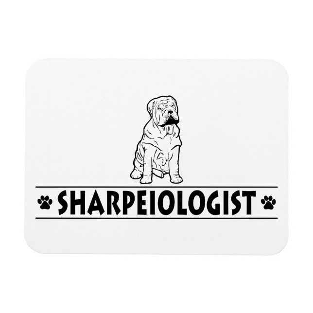 Magnet Flexible Shar-Pei Chinois humoristique (Horizontal)