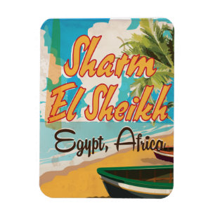 Magnet Flexible Sharm El Sheikh - affiche de voyage vintage en Egy
