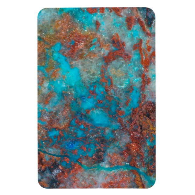 Magnet Flexible Shattuckite bleue et rouge (Vertical)