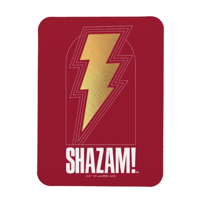 Magnet Flexible SHAZAM ! Furie des dieux | Insigne de boulon de fo (Vertical)