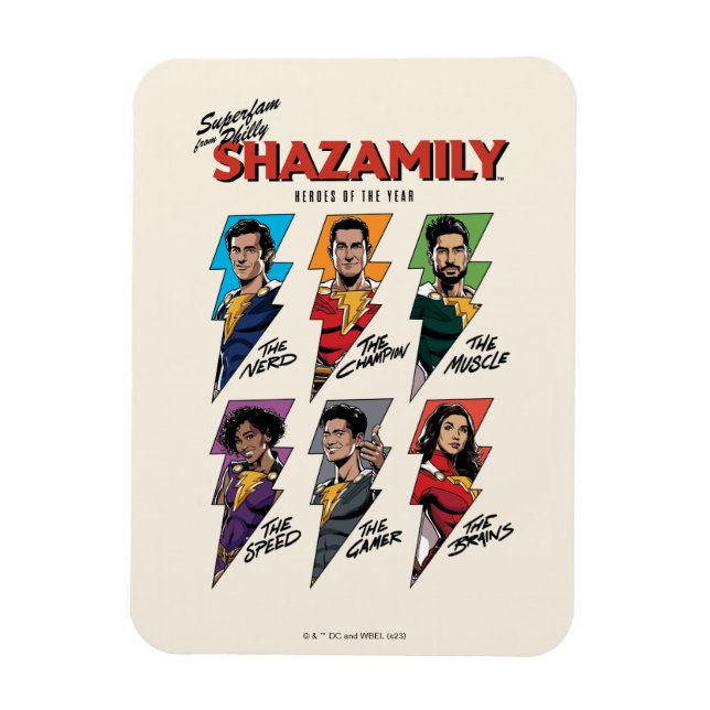 Magnet Flexible SHAZAM ! Furie des dieux | SHAZAMily Boulons comiq