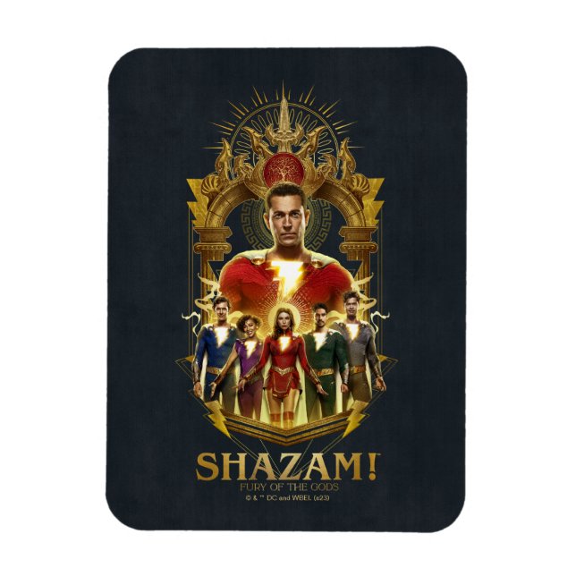 Magnet Flexible SHAZAM! Fury of the Gods | Ornate SHAZAMily Frame (Vertical)