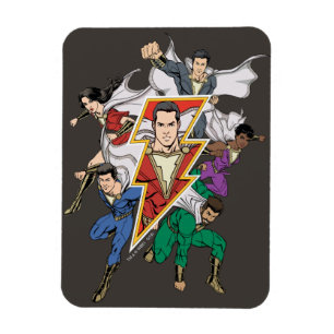 Magnet Flexible SHAZAM ! Shazam Family Graphic