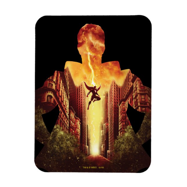 Magnet Flexible SHAZAM ! | Shazam Sunset Silhouette (Vertical)