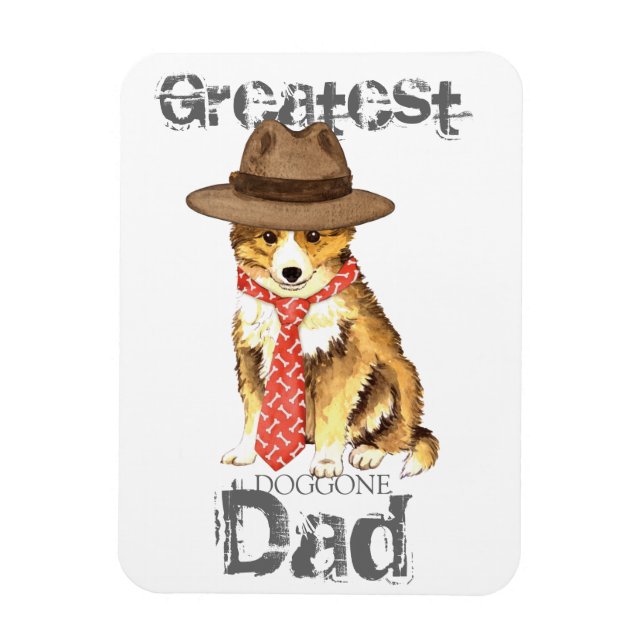 Magnet Flexible Sheltie papa (Vertical)