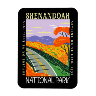 Magnet Flexible Shenandoah National Park Skyline Drive déstabilisé