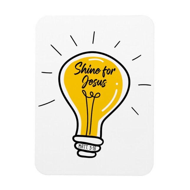 Magnet Flexible Shine for JESUS - Matthew 5:16 Sunday School (Vertical)