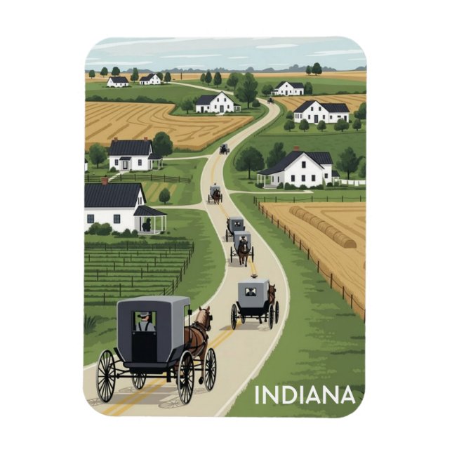 Magnet Flexible Shipshewana Comté Amish de l'Indiana (Vertical)