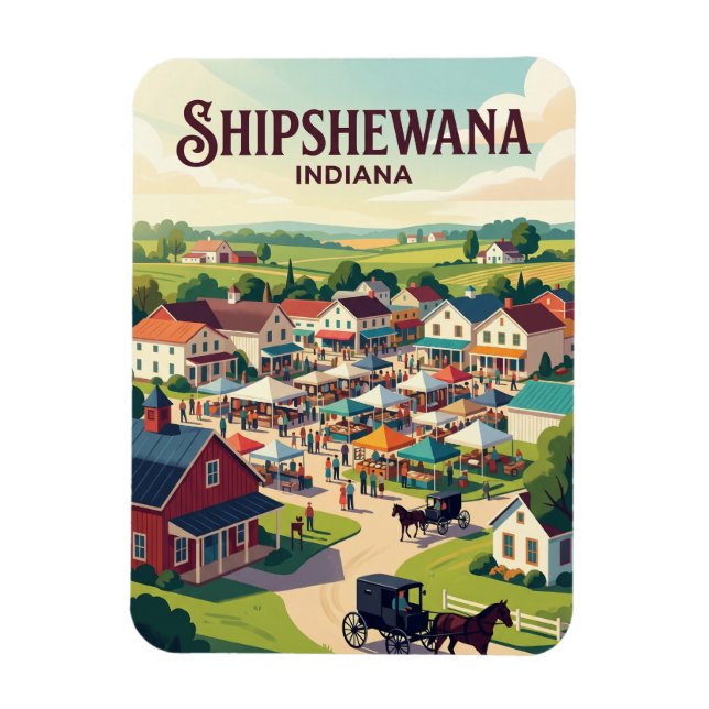 Magnet Flexible Shipshewana États-Unis (Vertical)