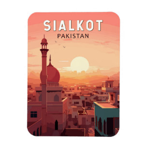 Magnet Flexible Sialkot Pakistan Travel Art Vintage