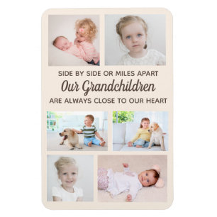 Magnet Flexible Side by Side 6 Photo Petits-enfants Grand-parent